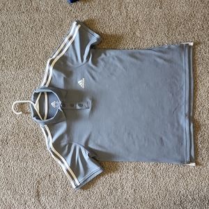 Adidas polo, EUC, L (14/16) 100% polyester